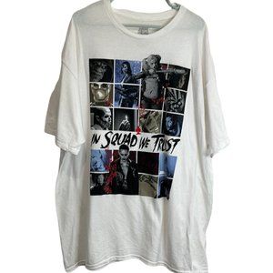 Suicide Squad In Squad We Trust White Graphic Tee T Shirt Mens Size 2XL